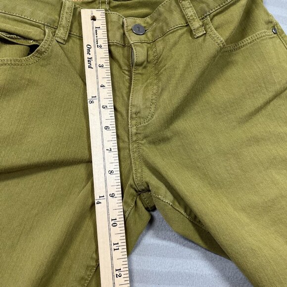 Pilcro and the Letterpress Jeans Womens 32 Olive Green Stet Straight Stretch - Picture 11 of 14